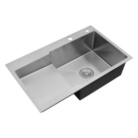 Мойка для кухни Kroner KRP Geburstet-7848RHM 78х48 см крыло слева нержавеющая сталь CV030022