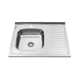 Мийка для кухні Kroner KRP Polierte-6080L06160 80х60 см чаша зліва нержавіюча сталь CV022817