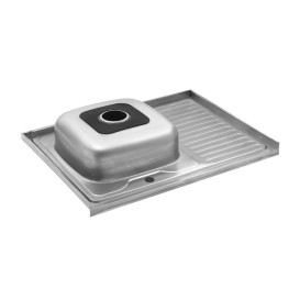 Мийка для кухні Kroner KRP Polierte-6080L06160 80х60 см чаша зліва нержавіюча сталь CV022817