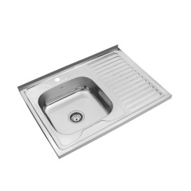 Мийка для кухні Kroner KRP Polierte-6080L06160 80х60 см чаша зліва нержавіюча сталь CV022817
