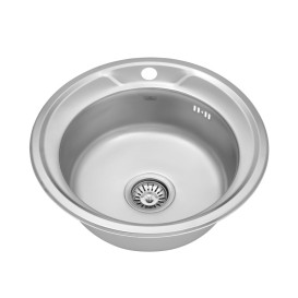 Мойка для кухни Kroner KRP Satin-49008180 ⌀49 см нержавеющая сталь CV022766