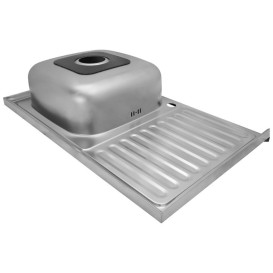 Мийка для кухні Kroner KRP Satin-5080R08180 80х50 см крило зліва нержавіюча CV022821