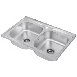 Мойка для кухни Kroner KRP Satin-5080Z08180N двойная 80х50 см нержавеющая сталь CV022822