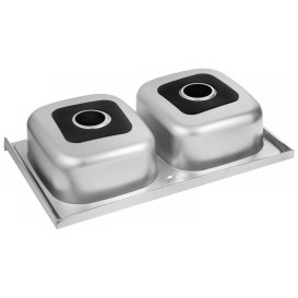 Мойка для кухни Kroner KRP Satin-5080Z08180N двойная 80х50 см нержавеющая сталь CV022822