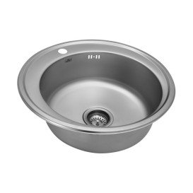 Мойка для кухни Kroner KRP Satin-51008180 ⌀51 см нержавеющая сталь CV022770