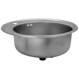 Мойка для кухни Kroner KRP Satin-51008180 ⌀51 см нержавеющая сталь CV022770