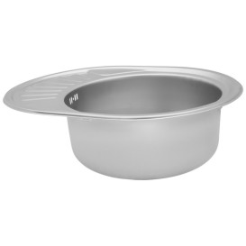 Мийка для кухні Kroner KRP Satin-57406180 57х45 см нержавіюча сталь CV022773