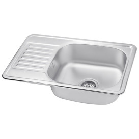 Мийка для кухні Kroner KRP Satin-664208180 66х42 см нержавіюча сталь CV025281