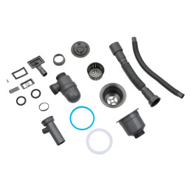 Мийка для кухні Kroner KRP Schwarze-6050HM 60х50 см з дозатором та сушаркою нержавіюча сталь чорний PVD CV025260