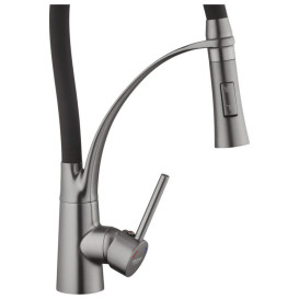 Мийка для кухні Kroner KRP Schwarze-6050HM 60х50 60х50 см із змішувачем та дозатором нержавіюча сталь чорний PVD CVS30071