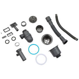 Мийка для кухні Kroner KRP Schwarze-6050HM 60х50 60х50 см із змішувачем та дозатором нержавіюча сталь чорний PVD CVS30071