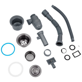 Мийка для кухні Kroner KRP Schwarze-6350HMPVD 63х50 см з дозатором та сушаркою нержавіюча сталь чорний PVD CV031453