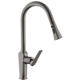 Мийка для кухні Kroner KRP Schwarze-6350HM 63х50 см із змішувачем та дозатором нержавіюча сталь чорний PVD CVS30075