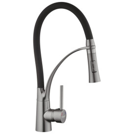 Мийка для кухні Kroner KRP Schwarze-6350HM 63х50 см із змішувачем та дозатором нержавіюча сталь чорний PVD CVS30076