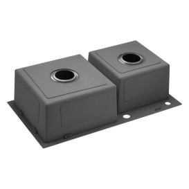 Мойка для кухни Kroner KRP Schwarze-7843ZHM 78х43 см с дозатором и сушилкой нержавеющая сталь черный PVD CV022797