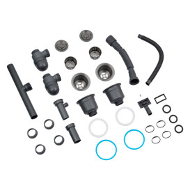 Мойка для кухни Kroner KRP Schwarze-7843ZHM 78х43 см с дозатором и сушилкой нержавеющая сталь черный PVD CV022797