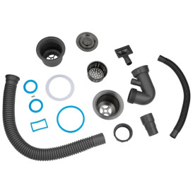 Мийка для кухні Kroner KRP Schwarze-7848LHM 78х48 см із змішувачем та дозатором нержавіюча сталь чорний PVD CVS30116