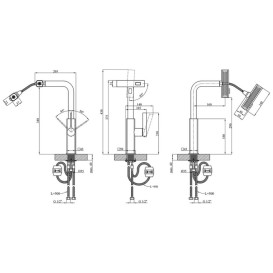 Мийка для кухні Kroner KRP Schwarze-7849RHM 78х49 см із змішувачем та дозатором нержавіюча сталь чорний PVD CVS30126