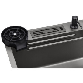 Мийка для кухні Kroner KRP Schwarze-SET7545NBPVD 75х46 см із змішувачем та аксесуарами нержавіюча сталь чорний PVD CV033805