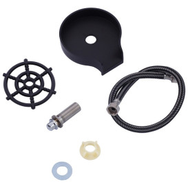 Мийка для кухні Kroner KRP Schwarze-SET7545NBPVD 75х46 см із змішувачем та аксесуарами нержавіюча сталь чорний PVD CV033805