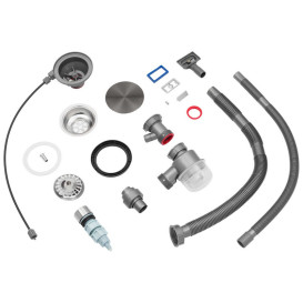 Мойка для кухни Kroner KRP SchwarzeSET7546ARTHM 75х46 см со смесителем и аксессуарами нержавеющая сталь черный PVD CV033375