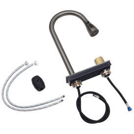 Мийка для кухні Kroner KRP SchwarzeSET7545HM 75х45 см із змішувачем та аксесуарами нержавіюча сталь чорний PVD CV033382