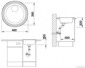 Мийка для кухні кругла Blanco Rondosol нержавіюча сталь полірована 513306