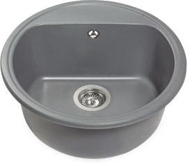 Мийка для кухні кругла Буль-Буль Malibu врізна Маграніт сірий 117050013