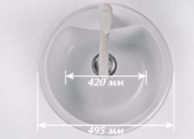 Мийка для кухні кругла Буль-Буль Texas врізна Маграніт сірий 101050013