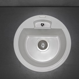Мойка для кухни круглая Буль-Буль Valencia врезная Магранит белый 108040001