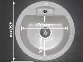 Мойка для кухни круглая Буль-Буль Valencia врезная Магранит светло-черный 108040004