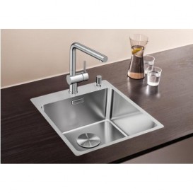 Мийка для кухні квадратна Blanco Andano 400-IF-А нержавіюча сталь дзеркальна поліровка 522993