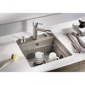 Мийка для кухні квадратна Blanco DALAGO 45-F SILGRANIT клапан-автомат жасмин 517658