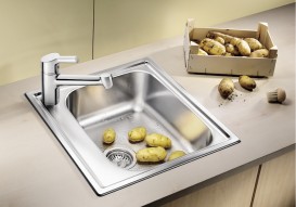 Мийка для кухні квадратна BLANCO Livit 45 врізна нержавіюча сталь полірована 514785