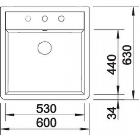 Мойка для кухни квадратная BLANCO Panor 60 керамика белая 514501