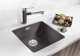 Мойка для кухни квадратная BLANCO SUBLINE 400-F SILGRANIT  алюметаллик 523496