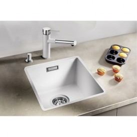 Мойка для кухни квадратная BLANCO SUBLINE 400-F SILGRANIT  белый 523497