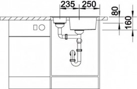 Мийка для кухні квадратна Blanco Tipo 6 Basic нержавіюча сталь матова 514813