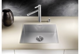 Мийка для кухні квадратна Blanco ZEROX 400-U нержавіюча сталь Durinox® з відвідною арматурою InFino® 521558