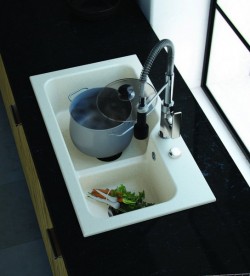 Мойка для кухни Marmorin Ako 2k 80х45 см искусственный камень Magranit белый 711 503 006