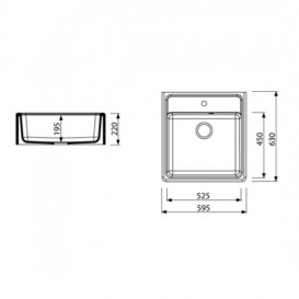 Мойка для кухни Marmorin Ewit 1k без крыла накладная искусственный камень белый 515 103 006