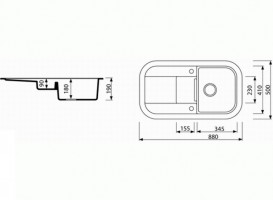 Мойка для кухни Marmorin Laver 1,5k 10 78х50 см искусственный камень Magranit белый 510 513 006