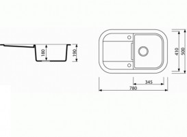 Мийка для кухні Marmorin Laver 1k 10 78х50 см штучний камінь Magranit сафарі 510 113 001