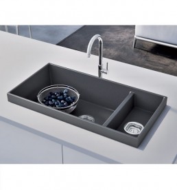 Мойка для кухни Marmorin Olwin 1,5k 87х45 см искусственный камень Magranit серый 525 503 003