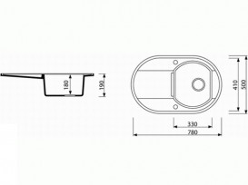 Мойка для кухни Marmorin Otago 1k 10 78х50 см искусственный камень Magranit серый 505 113 003