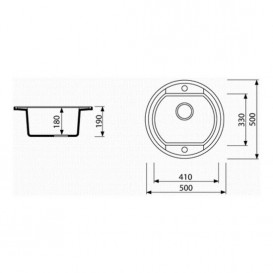 Мийка для кухні Marmorin Otago 1k без крила врізна штучний камінь пісочний 505 803 007