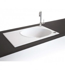 Мийка для кухні Marmorin Tono 1k 10 80х50 см штучний камінь Magranit білий 430 113 006