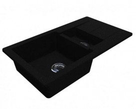  	Мийка для кухні Miraggio Austin 77,2х43 см кварцовий пісок Mirastone чорний 0000070