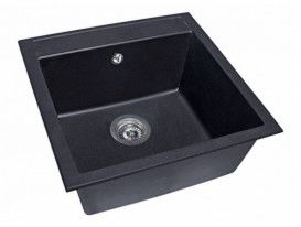 Мойка для кухни Miraggio Bodrum 50,8х49,5 см кварцевый песок Mirastone черный 0002245