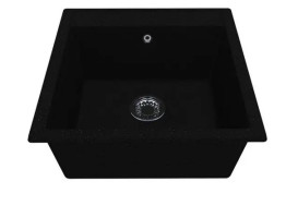 Мийка для кухні Miraggio Bodrum 50,8 х49, 5 см кварцовий пісок Mirastone total black 0002697